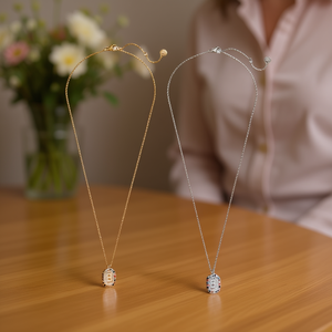 Collana con Ciondolo a B in Oro, Argento e Acciaio 45432 - Product Image 3