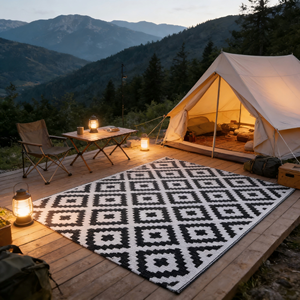 Tapis de camping durable et écologique, portable, imperméable, résistant à l'humidité, élégant, pour les voyages en plein air et la plage - Product Image 1