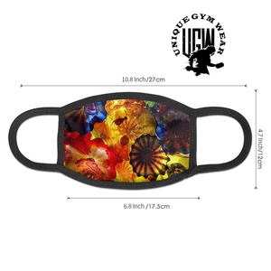 Bandana en coton biologique UNIQUE, sangle réglable douce, respectueuse de la peau, imprimé personnalisé, couvre-visage 22x22 pouces pour le sport, multifonction - Product Image 3