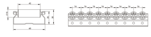 <span class=keywords><strong>LANGLE</strong></span> Tôles métalliques renforcées, rails coulissants robustes à nervures, fabricants sur mesure - GF-8B-60 - Product Image 2