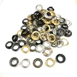 厂家直销0.39 “(10毫米) 优质环保黄铜孔眼帆布袋圆铜环及索环