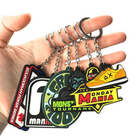 Porte-clés PVC 2D personnalisé avec logo, impression UV, breloque de sac pour promotion d'entreprise