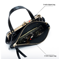 Porte-monnaie vintage fait main avec fermoir à pression et poignée, style mini sac à main, pochette à fermeture éclair pour monnaie, petit portefeuille portable pour femme