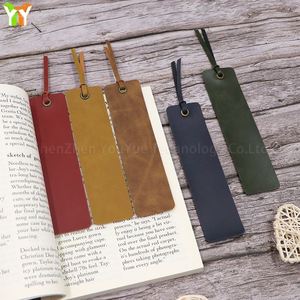 Retro PU Leather <b>Bookmarks</b> Vintage Corner Page for Reading Classic Book Mark With Tassel - Product Image 3