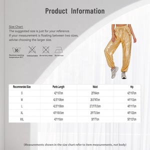 Pantalon cargo métallisé pour femme, effet liquide, coupe jogger, brillant, taille haute, poches, style streetwear holographique, pour la danse et les soirées. - Product Image 6