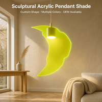 Abat-jour en acrylique de forme spéciale personnalisée, couvercle de lampe en acrylique irrégulier pour remplacement de lustre ou de suspension