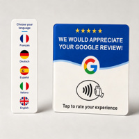 Plaque en acrylique personnalisée NFC pour avis sur les réseaux sociaux, carte de menu, avis Google, carte NFC tactile en acrylique pour restaurant