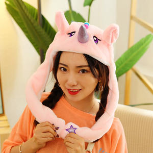Chien <span class=keywords><strong>chat</strong></span> lapin chapeau brillant en peluche oreille mobile sautant chapeau <span class=keywords><strong>oreilles</strong></span> surgissant en appuyant sur <span class=keywords><strong>les</strong></span> pattes mignon Animal Cosplay chapeaux casquettes - Product Image 4