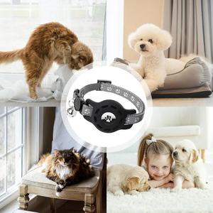 Collier réfléchissant pour chat avec boucle de sécurité et support étanche pour <span class=keywords><strong>Airtag</strong></span> - Product Image 5