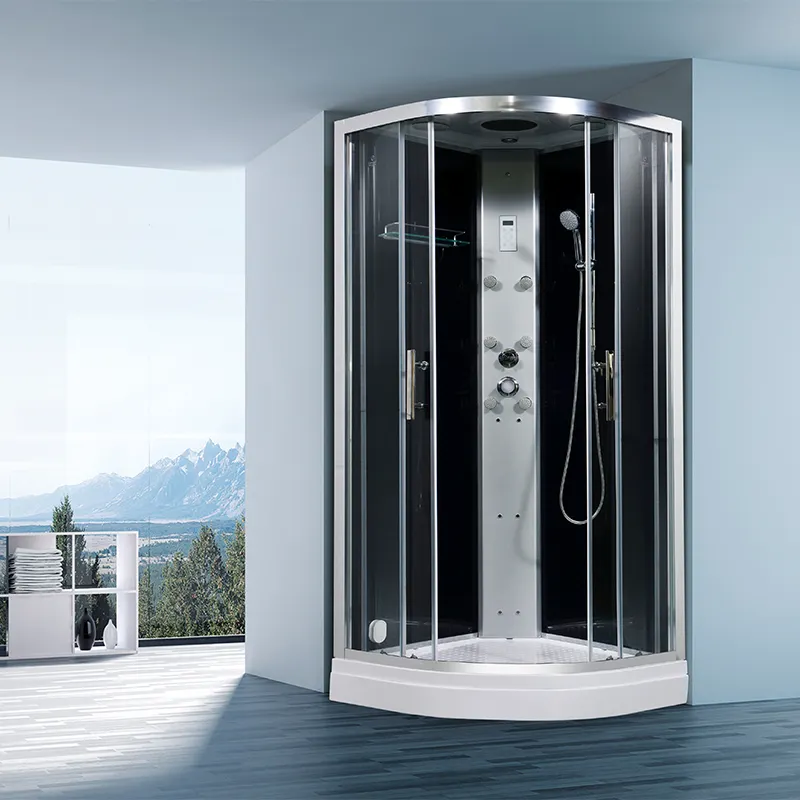 ORans Schiebetür Duschkabine modernes Badezimmer transparentes Glas Dampfbadezimmer Doppeltür