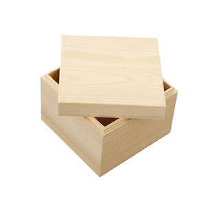 Pine Wood Rectangular <b>Box</b> With Lid 13cm High Jewelry Storage Desktop Organizer Solid Wood <b>Small</b> Chest For Gifts - Product Image 5