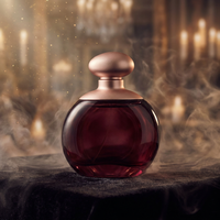 Botol Parfum Kaca Keriting Coklat Matte dengan Stiker Frost 50ml 100ml OEM Custom