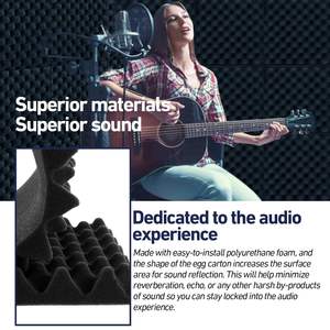 Panneaux acoustiques en mousse de carton d'œufs <span class=keywords><strong>BONNO</strong></span>, mousse insonorisante ignifuge, absorption acoustique, isolation phonique pour porte - Product Image 4