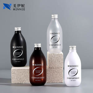 Minnie Transparent Round Shoulder <b>Plastic</b> Bottle 300ml 500ml Shampoo Conditioner Lotion Dispenser Daily Care Filling Bottles - Product Image 3