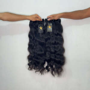 Extensiones de Cabello Virgen Indio Natural con Cierre HD, Ondulado y Liso, Cabello Humano Natural Rizado Sin Procesar - Product Image 1