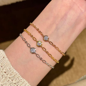 Pulsera de Plata de Ley 925 al por Mayor, Antideslustre, Hipoalergénica, Lista para Enviar, en Stock, para Mujer - Product Image 1