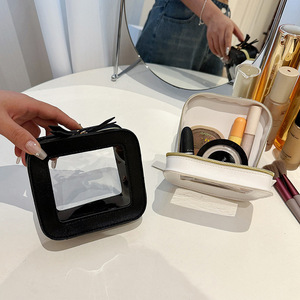 Nuevo Diseño, Bolsa de Cosméticos Transparente, Simple, Moderna, con Cierre, de PVC Transparente, con Letras, Portátil, para Guardar Lápiz Labial, Bolso de Mano Pequeño - Product Image 3