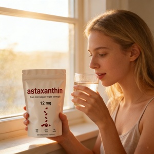 Astaxanthine non-OGM 12 mg en gélules molles, triple force, antioxydant, en stock aux États-Unis, livraison rapide pour les marques de bien-être B2B - Product Image 3