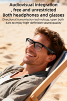 Lunettes Audio Intelligentes BT5.4 Sans Fil, Lunettes de Soleil avec Haut-parleur 130mW, Microphone Métallique, Appel Téléphonique, Type-C, 6H d'Autonomie pour Voyage, Activités de Plein Air et Salle de Sport
