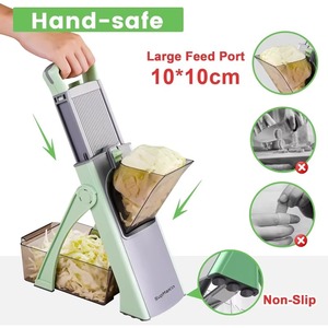 เครื่องหั่นผักอเนกประสงค์แบบใช้มือ ที่ขูด ที่สับ ที่หั่น เครื่องมือครัวสำหรับหั่นอาหาร เครื่องมือสับอาหารในครัวเรือน แบบแมนดาลิน - Product Image 2