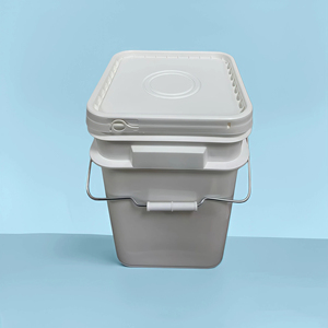 4 Gallon Square Food Grade Plastic Bucket Pail with Lid Industrial Packaging <strong>Container</strong> - Product Image 1