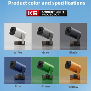 <span class=keywords><strong>Proyector</strong></span> K6 con Gimbal <span class=keywords><strong>Portátil</strong></span>, <span class=keywords><strong>Mini</strong></span> <span class=keywords><strong>Proyector</strong></span> 1080p para Cine en Casa y Oficina, <span class=keywords><strong>Proyector</strong></span> de Karaoke con Batería Integrada (4-5 Horas), Android - Product Image 3