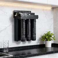 Installation rapide, système de filtration d'eau par osmose inverse compact 600 GPD, filtration en 5 étapes, utilisation domestique et hôtelière, électrique, sous l'évier