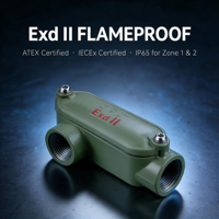 Boîtier de raccordement antidéflagrant ATEX IECEx IP66 étanche en aluminium pour usage industriel intérieur et extérieur