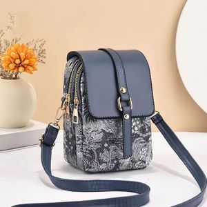 Bolso Bandolera Mini con Triple Cierre para Mujer, Elegante Bolso Vertical para el Hombro, Pequeño Bolso de Viaje, Bolso para Teléfono Celular para el Trabajo - Product Image 3