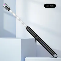 Briquet électronique rechargeable sans flamme, allumeur métallique durable à arc pulsé, cuisinière à gaz de cuisine, aromathérapie, bougie en plastique