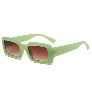 Designer Rectangle Candy Color Sunglasses Women Hot Sale PC Frame Modern AC Lens Eyeglasses Women