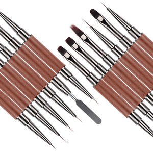 Nouveau Pinceau Liner pour Ongles en Bois de Santal Style Japonais, Ultra-Fin Professionnel, Stylo de <span class=keywords><strong>Dessin</strong></span> de Ligne Française, pour Gel UV, Dégradé et Estompage en <span class=keywords><strong>Manucure</strong></span> - Product Image 4