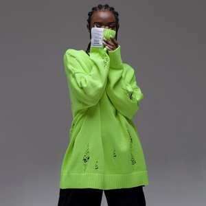 2024 Unisex Pullover Oversized Sweater Women Hip Hop Punk Loose Hollow Out Knitwear Sweater <strong>Jumper</strong> <strong>Boyfriend</strong> Dashiki African - Product Image 2