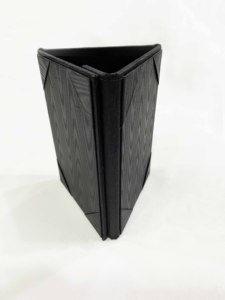 Exhibidores de Menús de Tres Caras para Restaurantes, Cubiertas de Menús de Cuero con Soporte Triangular - Product Image 2