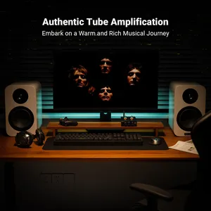 <span class=keywords><strong>Amplificador</strong></span> <span class=keywords><strong>de</strong></span> Tubos Fosi Audio P3 Azul 5.1, Preamplificador Estéreo HiFi con Válvulas <span class=keywords><strong>de</strong></span> Vacío y Control <span class=keywords><strong>de</strong></span> Tono <span class=keywords><strong>de</strong></span> Agudos y Graves para Altavoces Domésticos - Product Image 3