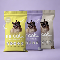 Sac d'emballage robuste pour litière pour chat, en nylon épaissi et feuille d'aluminium, résistant à l'humidité, fond plat, qualité alimentaire, pour supermarché