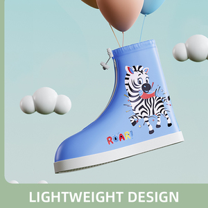 Couvre-bottes de <span class=keywords><strong>pluie</strong></span> en PVC léger imperméable et antidérapant pour enfants, garçons et filles, école primaire - Product Image 3