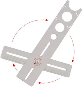 瓷砖孔定位器，便携式不锈钢通用大理石冲孔工具，用于木材的精确定位