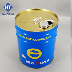 Seau d'huile lubrifiant en métal de 20 litres seau à peinture en étain seau à huile à dessus fermé baril à tête serrée avec couvercle à bec flexible - Product Image 5