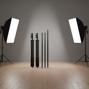 Kit de support de fond de scène 6,56 x 9,85 pieds en alliage d'aluminium noir mat, accessoires de studio photo pour le streaming de jeux vidéo - Product Image 2