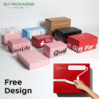 Boîte d'expédition en carton ondulé personnalisée avec logo, auto-adhésive, à fermeture éclair, avec bandes de déchirement, pour cadeaux
