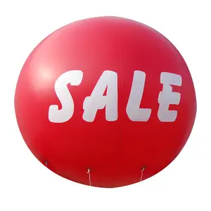 Happy Island popular red Round Helium balloon advertising balloon inflatable helium with helium balloons gas in hot sale