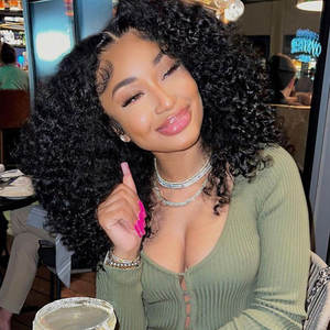 缅甸卷发假发无胶深波假发扭曲末端宽松卷发假发女性头发 - Product Image 2