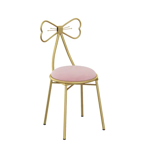 Light luxury back girls makeup chair Home bedroom dressing chair Simple modern nail butterfly stool