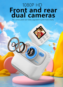 Caméra d'impression instantanée pour enfants 2.04 pouces Double objectif P79 caméra 1080P haute définition enregistrement vidéo caméra pour enfants - Product Image 6