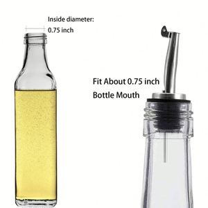 Wholesale Liquor <b>Bottle</b> Pourer Spouts Stainless Steel Speed Pour Spouts Olive Oil Dispenser Spout <b>with</b> <b>Flip</b> <b>Top</b>/Rubber Dust Caps - Product Image 4
