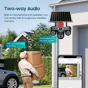 Fosvision Eseecloud 8MP4レンズ AOV 4G IPカメラ HD屋外<span class=keywords><strong>CCTV</strong></span>ナイトビジョン 双方向PTZモバイル追跡 ソーラークラウドカメラ - Product Image 3