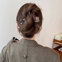 DREAM FASHION Élégant et robuste bâtonnet et épingle à cheveux français en acétate de cellulose fait main, motif écaille de tortue - Personnalisable pour les fêtes