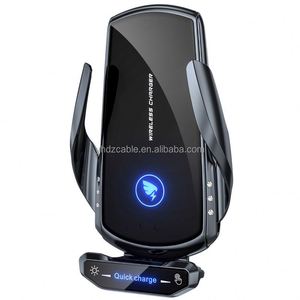 3-in-1 <b>Wireless</b> Car Charging Station 15W Fast Charging QC3.0 with Magnetic Phone Holder Cup Holder & <b>Microphone</b> - Product Image 2