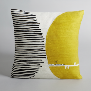 Venta caliente diseño lana hecho a mano Crewel bordado Cadena de lana cosida funda de cojín para sofá sala de estar producto de Venta caliente - Product Image 1